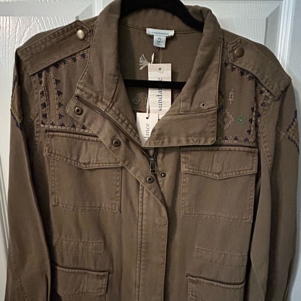 Sundance Olive Embroidered Jacket